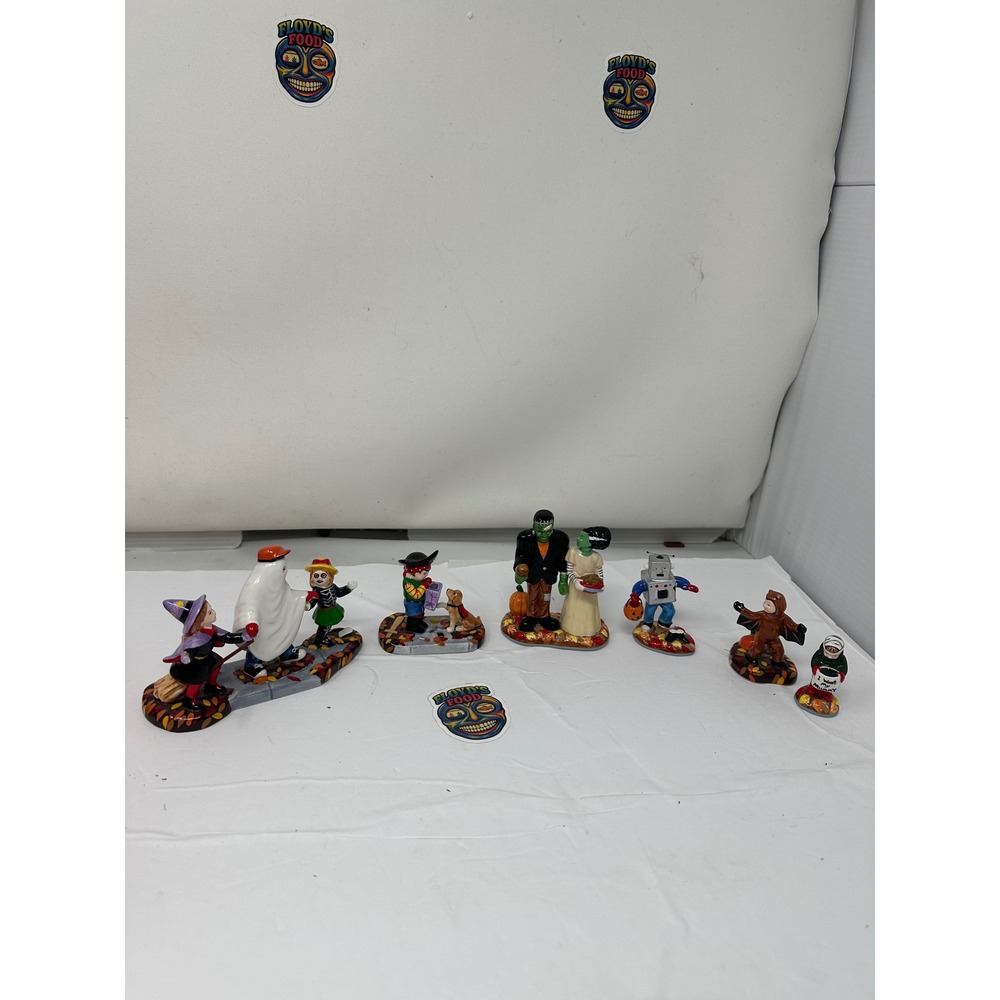 Dept 56 Halloween Village Figures Rare Robot Frankenstein Pirate Bat Mummy HTF